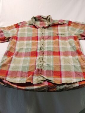Field & Stream Mens Multi-Color Plaid Button-Down Shirt Size XLT